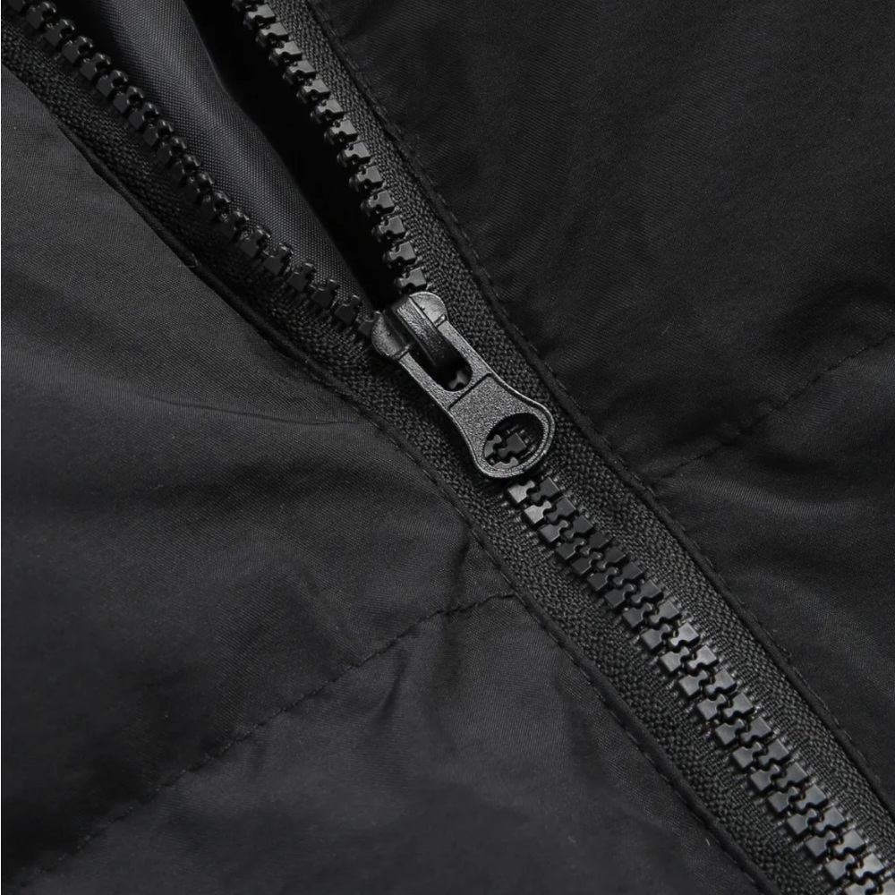 Cider Solid Zip Up Stand Collar Puffer Jacket - B… - image 3